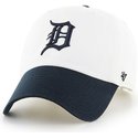 47-brand-curved-brim-detroit-tigers-mlb-clean-up-two-tone-cap-weiss