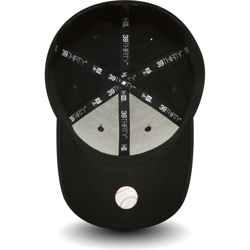casquette-courbee-noire-ajustee-39thirty-essential-los-angeles-dodgers-mlb-new-era