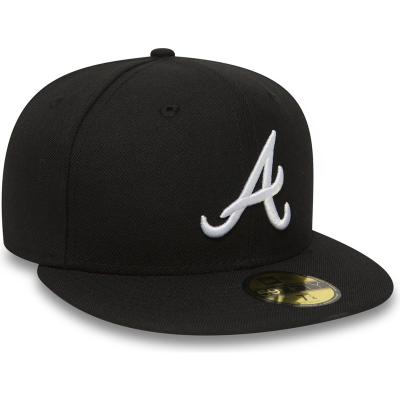 Cappellino visiera piatta nero aderente 59FIFTY Essential di Atlanta Braves  MLB di New Era: Caphunters.ch