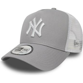 New Era Clean A Frame 2 New York Yankees MLB Trucker Cap grau