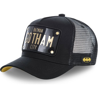 Capslab Batman Gotham City Plate BATP1 DC Comics Trucker Cap schwarz