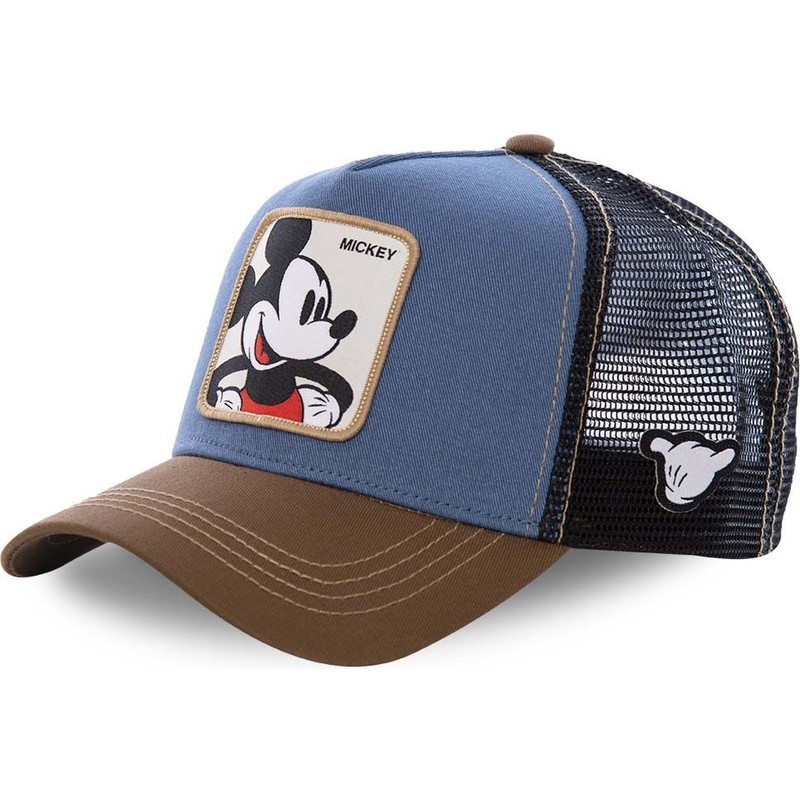 Cappellino trucker blu, nero e marrone Topolino MIC1 Disney di Capslab:  Caphunters.ch