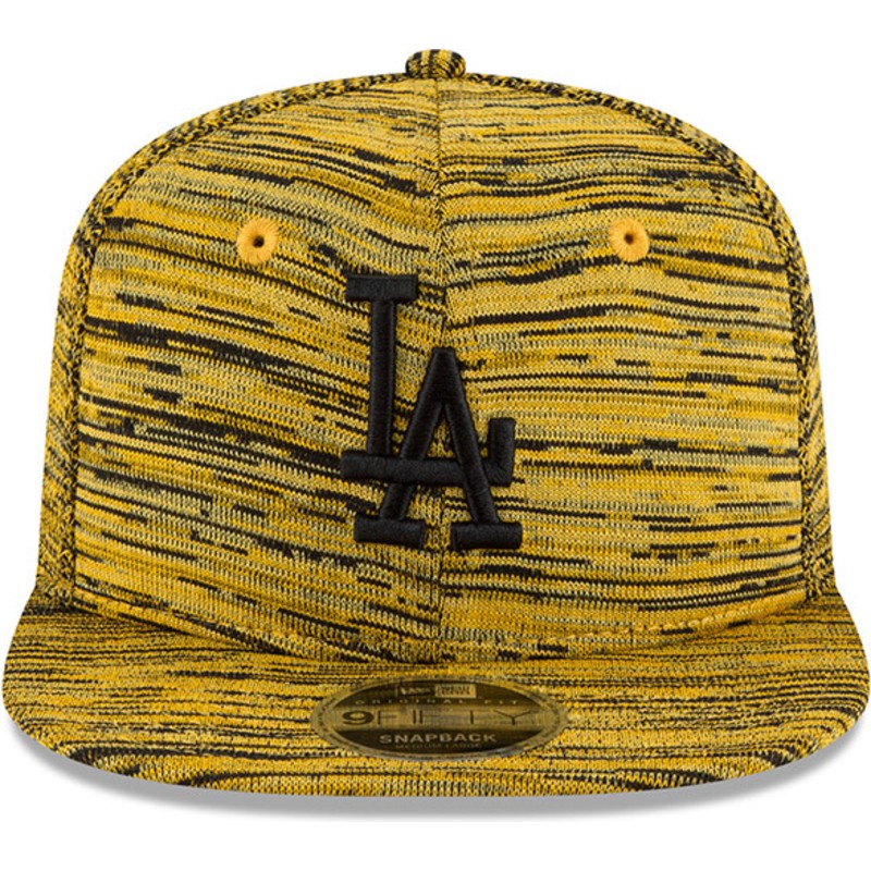 Cappellino visiera piatta giallo snapback con logo nero 9FIFTY Engineered  Fit di Los Angeles Dodgers MLB di New Era: Caphunters.ch