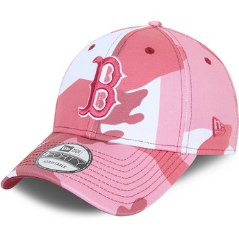 Casquette courbée camouflage rose ajustable avec logo rose 9FORTY Boston Red Sox MLB New Era