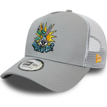New Era Bugs Bunny Character A Frame Looney Tunes Grey Trucker Hat