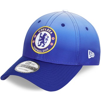 Casquette courbée bleue ajustable 9FORTY Fade Chelsea Football Club New Era