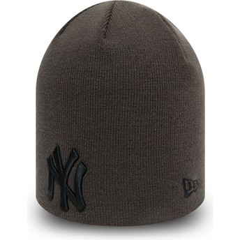 Bonnet gris avec logo noir Skull Knit League Essential New York Yankees MLB New Era