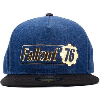 Casquette plate bleue et noire snapback Logo Badge Fallout 76 Fallout Difuzed