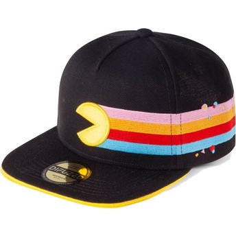 Casquette plate noire snapback Pac-Man 40th Anniversary Difuzed