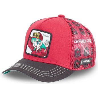 Capslab Bulma DB2 BUL2 Dragon Ball Red and Black Trucker Hat