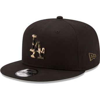 Casquette plate noire snapback 9FIFTY Camo Infill Los Angeles Dodgers MLB New Era