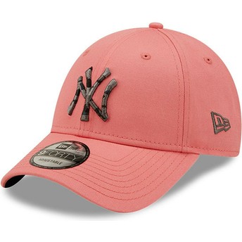 Casquette courbée rose ajustable 9FORTY Camo Infill New York Yankees MLB New Era