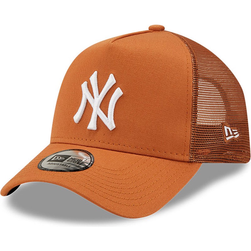 New Era A Frame Tonal Mesh New York Yankees MLB Brown Trucker Hat:  Caphunters.ch
