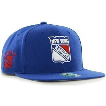 47 Brand Flat Brim New York Rangers NHL Sure Shot Snapback Cap blau 