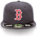 new-era-flat-brim-59fifty-authentic-on-field-boston-red-sox-mlb-fitted-cap-marineblau