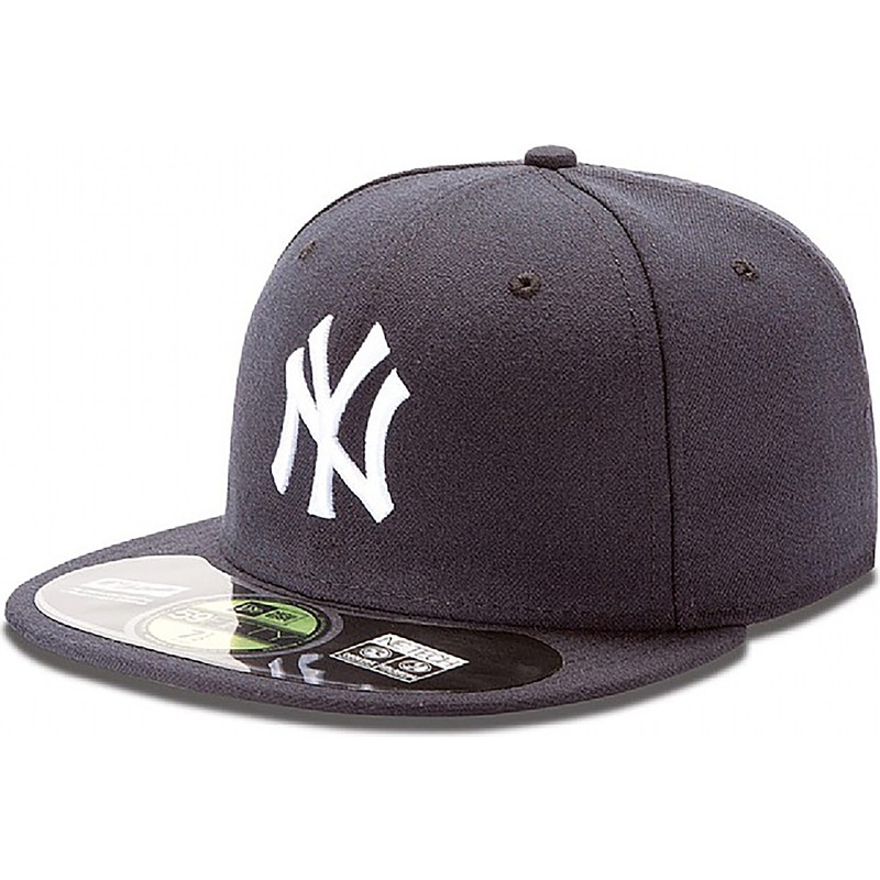 casquette-plate-bleue-marine-ajustee-59fifty-authentic-on-field-new-york-yankees-mlb-new-era