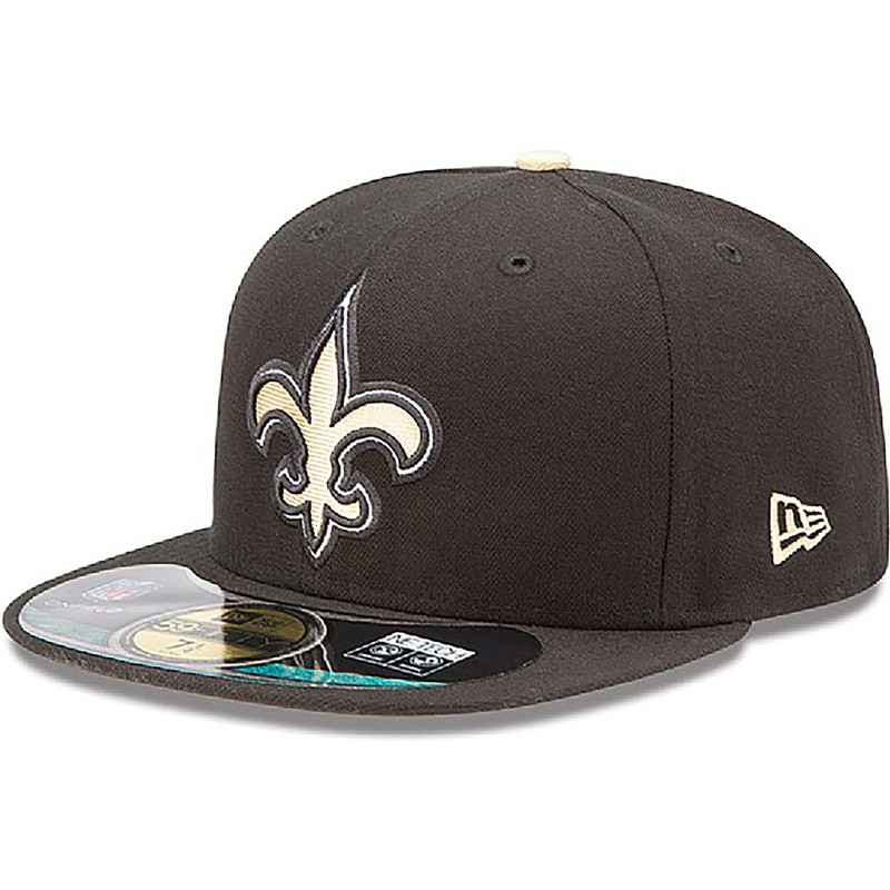 Cappellino visiera piatta nero aderente 59FIFTY Authentic On-Field Game di  New Orleans Saints NFL di New Era: Caphunters.ch